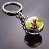 GeckoCustom Cute Dog Double Side Glass Ball Keychain As show 11