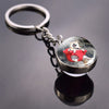 GeckoCustom Cute Dog Double Side Glass Ball Keychain As show 21