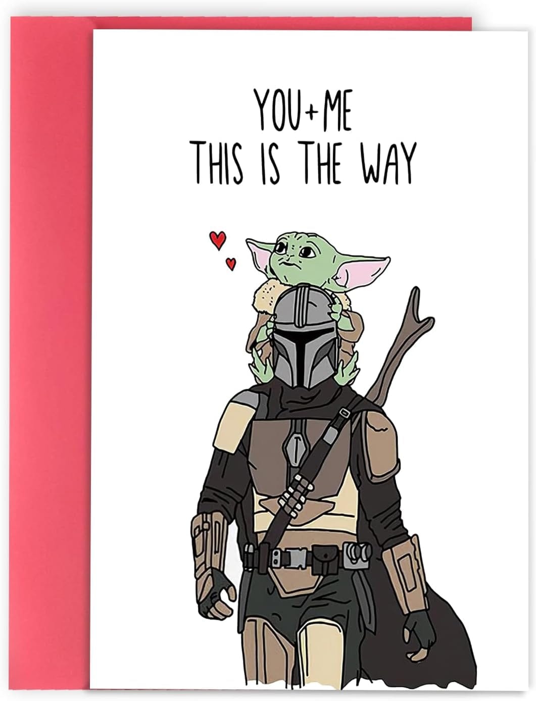 GeckoCustom Cute First Fathers Day Card for New Dad, Two-Sided 1St Fathers Day Gift from Baby Girl Boy, I Used to Live in Your Balls Yoda