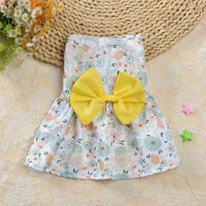 GeckoCustom Cute Princess Dress for small Dog Cat yellow / XS