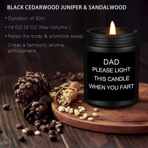 GeckoCustom Dad Gifts from Daughter Son,Dad Birthday Gift,Fathers Day Birthday Gifts for Dad,Sandalwood Scented Candle Gifts for Men