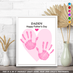 GeckoCustom Dad Happy Father's Day With DIY Handprint Picture Frame HO82 890590