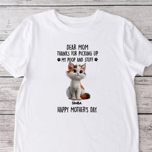 GeckoCustom Dad, Mom Thanks For Picking Up Our Poop And Stuff Personalized Bright Shirt Cat Lover Gifts CH07 895246