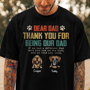 GeckoCustom Dear Dad Thank You For Being My Dog Dad Shirt N304 889405