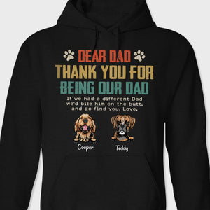 GeckoCustom Dear Dad Thank You For Being My Dog Dad Shirt N304 889405