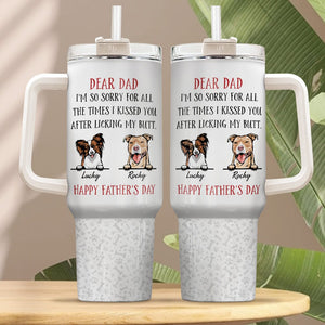 GeckoCustom Dear Dog Dad Dog Mom For Father's Mother's Day Tumbler 40oz Personalized Gift TA29 890332