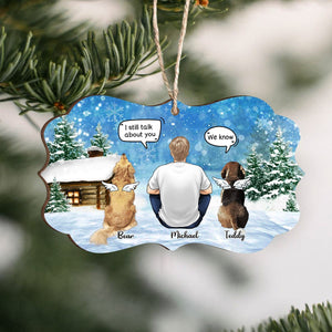 GeckoCustom Dog Dad Memorial Dog Wood Ornament Personalized Gift HO82 891040