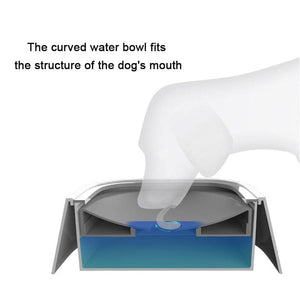 GeckoCustom Dog Drinking Water Bowl Floating Non-Wetting Mouth Cat Bowl Without Spill Drinking Water Dispenser Plastic Anti-Over Dog Bowl