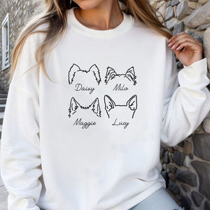 GeckoCustom Dog Ear Line Sweatshirt Personalized Gift TA29 890281