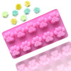 GeckoCustom Dog Paw Bone Mold Pet Frozen Treats Silicone Mould Puppy Cat Print Treat Moldes De Silicona Baking Accessories Cupcake Topper A