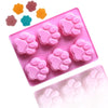 GeckoCustom Dog Paw Bone Mold Pet Frozen Treats Silicone Mould Puppy Cat Print Treat Moldes De Silicona Baking Accessories Cupcake Topper G