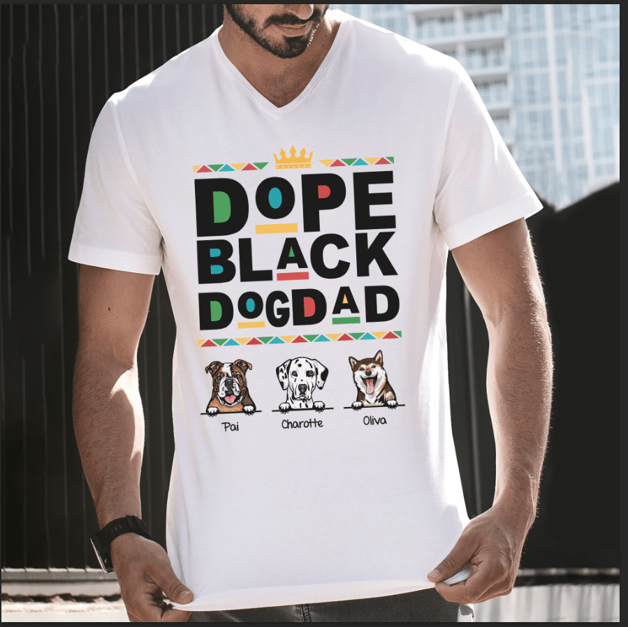 GeckoCustom Dope Black Dog Dad TA29 889507 Premium Tee (Favorite) / P White / S