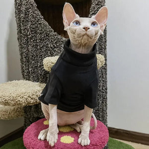 GeckoCustom DUOMASUMI Sphynx Cat Clothes Baby Soft Cotton Fall Winter Kitten Clothes for Cornish Devon Cat Costume Hairless Cat Clothes