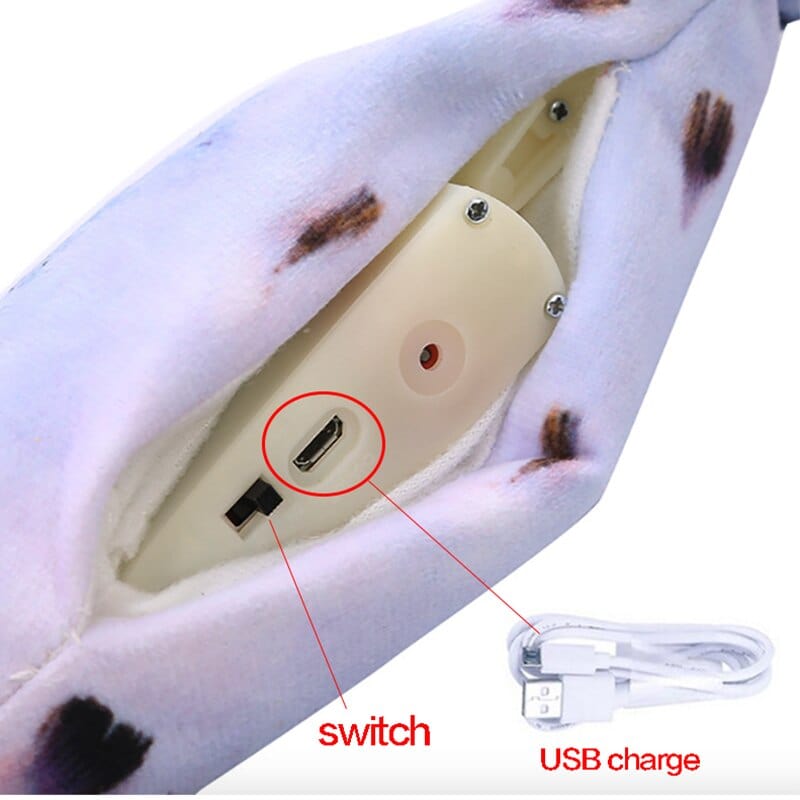 GeckoCustom Electronic Pet Cat Toy Fish Electric USB Charging Simulation Fish Toys for Dog Cat Chewing Playing Biting cat Supplies