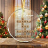GeckoCustom Family Crossword Puzzle Christmas Glass Ornament Personalized Gift TH10 892069 3 inch