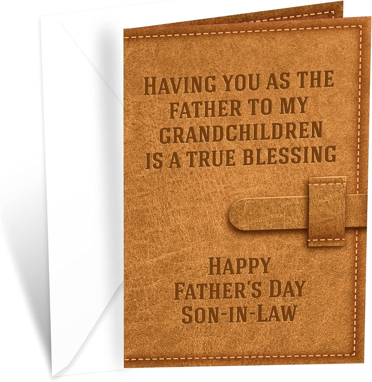 GeckoCustom Father'S Day Card for Son, Made in America, Eco-Friendly, Thick Card Stock with Premium Envelope 5In X 7.75In, Packaged in Protective Mailer Son In Law