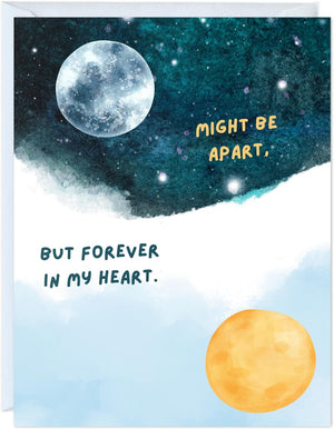 GeckoCustom Fathers Day Card for Dad Birthday, Anniversary Husband Him Grandpa Grandfather Stepdad Stepfather, Birthday Thank You Kawaii Greeting Card (Thanks for Feeding Me ...) Might Be Apart, But Forever In My Heart