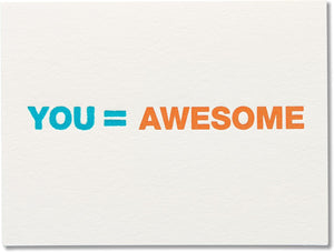 GeckoCustom Fathers Day Thank You Card (How Amazing You Are) You Equal Awesome