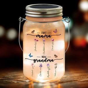 GeckoCustom First Mom Now Grandma Family Mason Jar Light TH10 891427 16oz / 1 Side