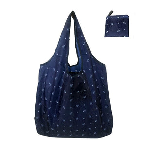 GeckoCustom Foldable Shopping Bag Reusable Travel Grocery Bag Eco-Friendly Cartoon Cat Dog Cactus Lemon Printing Tote Bag 24