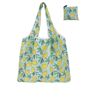 GeckoCustom Foldable Shopping Bag Reusable Travel Grocery Bag Eco-Friendly Cartoon Cat Dog Cactus Lemon Printing Tote Bag