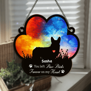 GeckoCustom Forever In My Heart Dog Memorial Suncatcher Ornament Personalized Gift TH10 891553 3.5" / 1pc