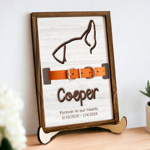 GeckoCustom Forever In Our Heart Pet Collar Frame Personalized Gift K228 890625