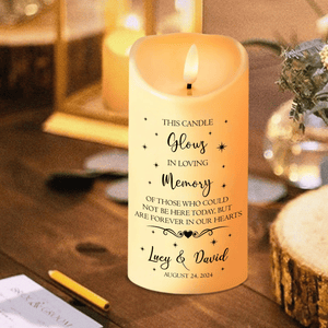 GeckoCustom Forever In Our Heart Wedding Memorial Personalized LED Candle HA75 891744