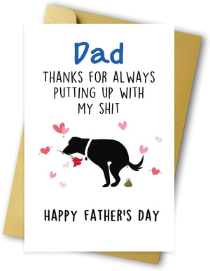 GeckoCustom Funny Bonus Dad Card for Fathers Day,Rude Greeting Card for Dad,Step Father Gifts from Stepdaughter Stepson,Stepdad Birthday Card,Even Though I’M Not from Your Sack Card 151