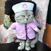 GeckoCustom Funny Cat Clothes Pirate Suit Clothes For Cat Dog Costume Clothing Corsair Halloween Clothes Dressing Up Cat Party Costume Suit Cat Nurse Costume / Size  2
