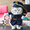 GeckoCustom Funny Cat Clothes Pirate Suit Clothes For Cat Dog Costume Clothing Corsair Halloween Clothes Dressing Up Cat Party Costume Suit Cat Police Clothing / Size  2