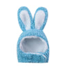 GeckoCustom Funny Cat Headgear Cute Rabbit Ears Cap for Cats Warm Plush Pet Hat Christmas Cosplay Props PhotoProp Kitten Headwear Supplies Blue