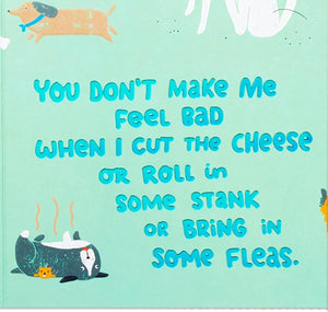 GeckoCustom Funny Fathers Day Card or Birthday Card from Dog (Best Dog Dad)