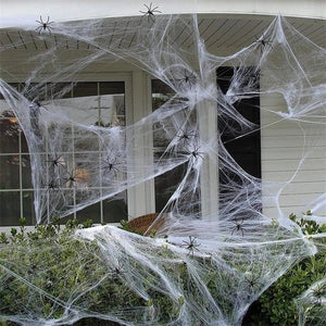 GeckoCustom Giant Spider Web Scary Props Horror Halloween Party Decorations