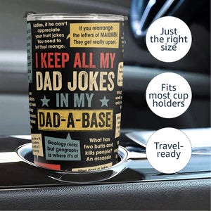 GeckoCustom Gift for Dad - Stainless Steel Tumbler 20Oz - Dad Joke Birthday Gift for Dad Men Gift - Fathers Day Gift from Daughter Son Wife - Funny Christmas Gift for Men Dad Stepdad Bonus Dad Uncle