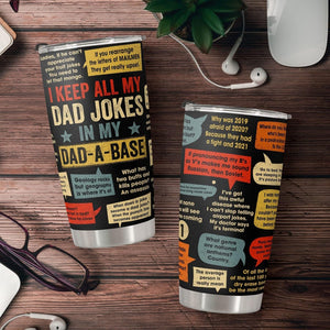 GeckoCustom Gift for Dad - Stainless Steel Tumbler 20Oz - Dad Joke Birthday Gift for Dad Men Gift - Fathers Day Gift from Daughter Son Wife - Funny Christmas Gift for Men Dad Stepdad Bonus Dad Uncle