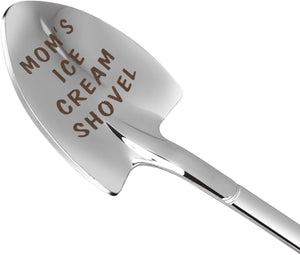 GeckoCustom Gifts for Dad Fathers Day Dad Gifts Men Ice Cream Spoon Scoop for Ice Cream Lovers, Father'S Day Gifts for Men Funny Engraved Stainless Steel Spoon Shovel, Birthday Fathers Gifts Mom Ice Cream Shovel