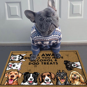 GeckoCustom Go Away Unless You Have Alcohol And Dog Treats Pet Treats Doormat Personalized Gift N304 889530