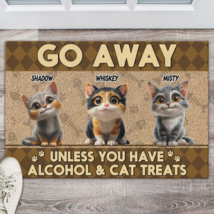 GeckoCustom Go Away Unless You Have Cat Treats Personalized Doormat Funny Gift For Cat Lovers CH07 895252