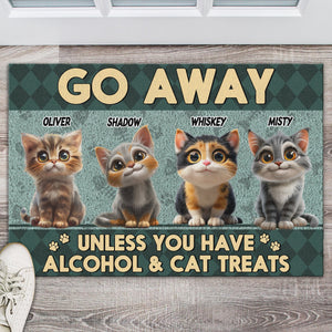 GeckoCustom Go Away Unless You Have Cat Treats Personalized Doormat Funny Gift For Cat Lovers CH07 895252