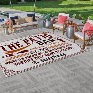 GeckoCustom Good Friends - Good Times Camping Patio Rug, Patio Mat K228 HN590