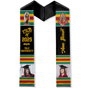 GeckoCustom Graduation 2024 Stoles Sash, Graduation Gift, Mexico Senior Gift HN590 HA75 895082 V-Neck / 6x72 inch