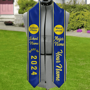 GeckoCustom Graduation 2025 Stoles, Upload Photo, Custom Name and School TA29 890283 6x72 inch