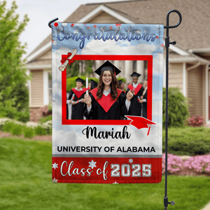 GeckoCustom Graduation Flag To Graduation Class Of 2025 HA75 891888 12"x18"