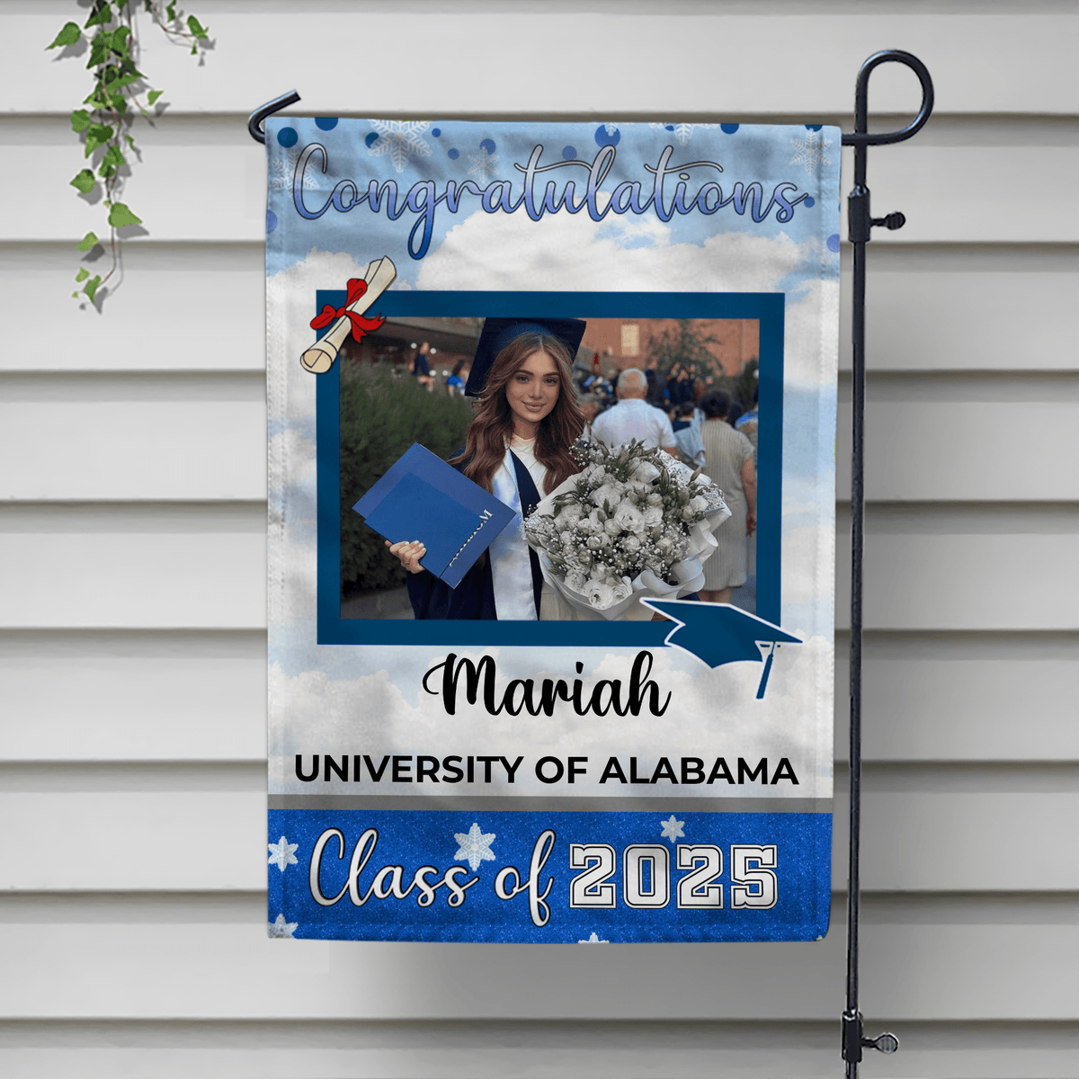 GeckoCustom Graduation Flag To Graduation Class Of 2025 HA75 891888 12"x18"