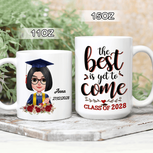 GeckoCustom Graduation mug, Custom Chibi Art, Personal Mug, HN590