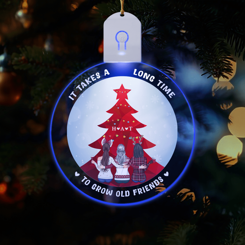 GeckoCustom Grow An Old Friend For Besties Led Acrylic Ornament For Besties HO82 893250 3 inches
