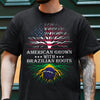 GeckoCustom Grows With Roots Latin America Flag Dark Shirt TH10 892007