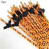 GeckoCustom Halloween Bat Table Runner Black Spider Web Lace Tablecloth Fireplace Curtain for Halloween Party Decoration Horror House Props as picture 13