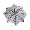 GeckoCustom Halloween Bat Table Runner Black Spider Web Lace Tablecloth Fireplace Curtain for Halloween Party Decoration Horror House Props as picture 4